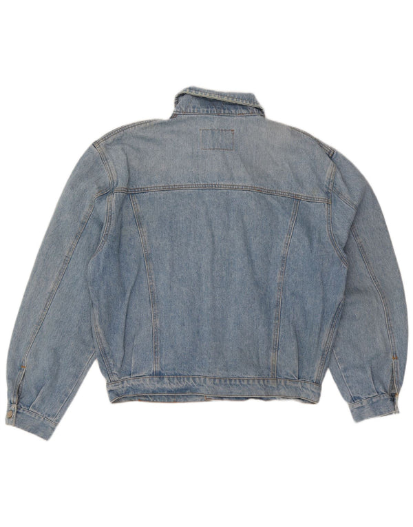 Jaqueta jeans masculina vintage UK 40 grande azul