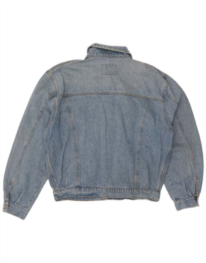 Jaqueta jeans masculina vintage UK 40 grande azul