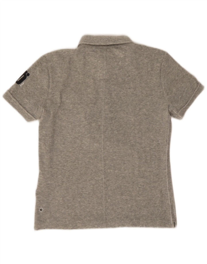 Camisa polo masculina Liu Jo gráfica IT 48 algodão cinza médio
