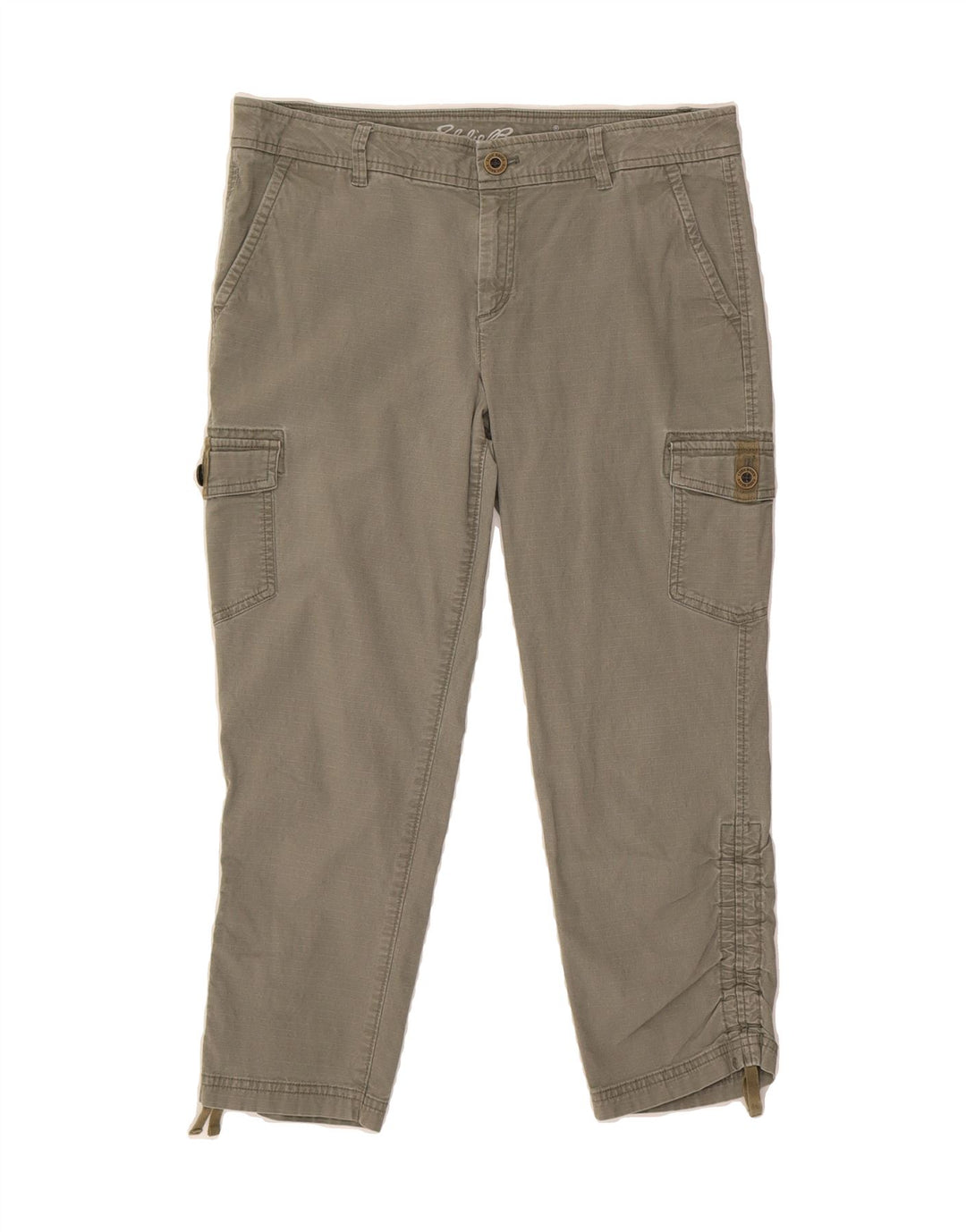 EDDIE BAUER Womens Slim Cargo Capri Trousers US 8 Medium W30 L23 Khaki Vintage Eddie Bauer and Second-Hand Eddie Bauer from Messina Hembry 