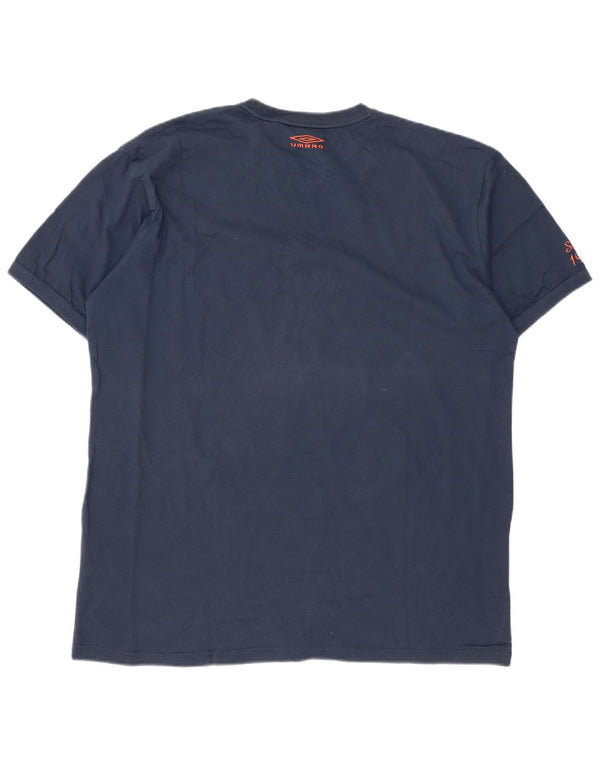 Camiseta gráfica masculina Umbro Top XL azul marinho algodão