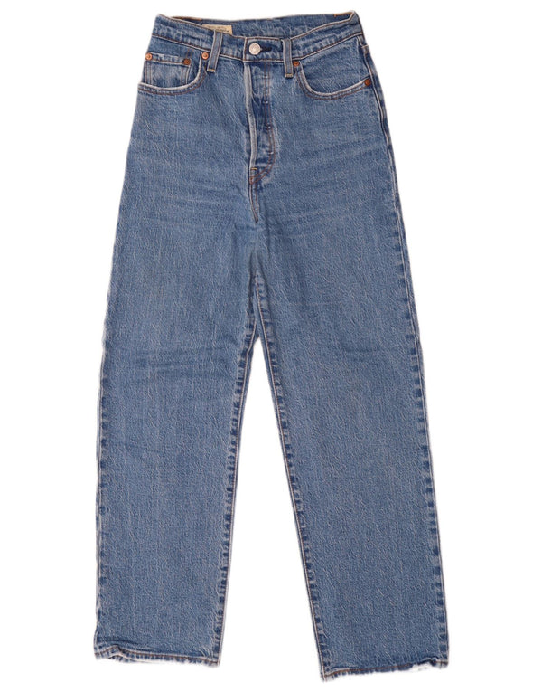 Jeans feminino Levi's cintura alta cônico W26 L29 algodão azul