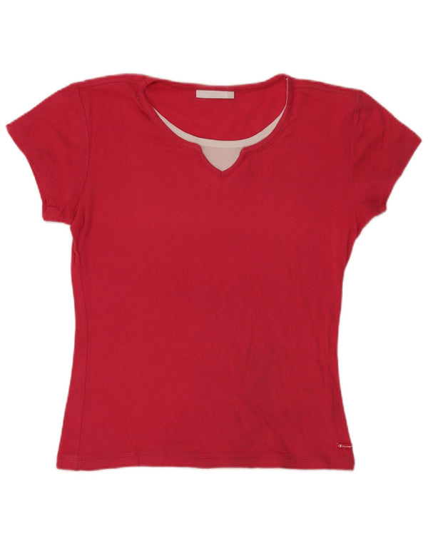 Camiseta feminina Champion UK 18 XL rosa colorblock