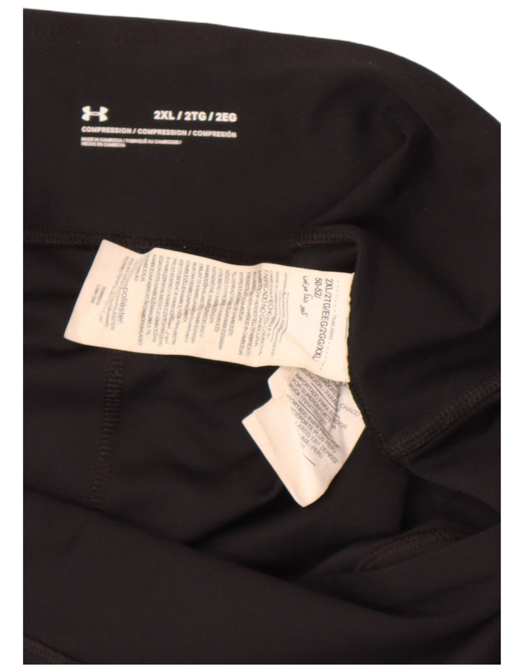 Under Armour Mulheres Capri Leggings UK 20 2XL Poliéster Preto