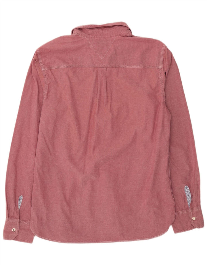 Camisa masculina Tommy Hilfiger grande algodão rosa