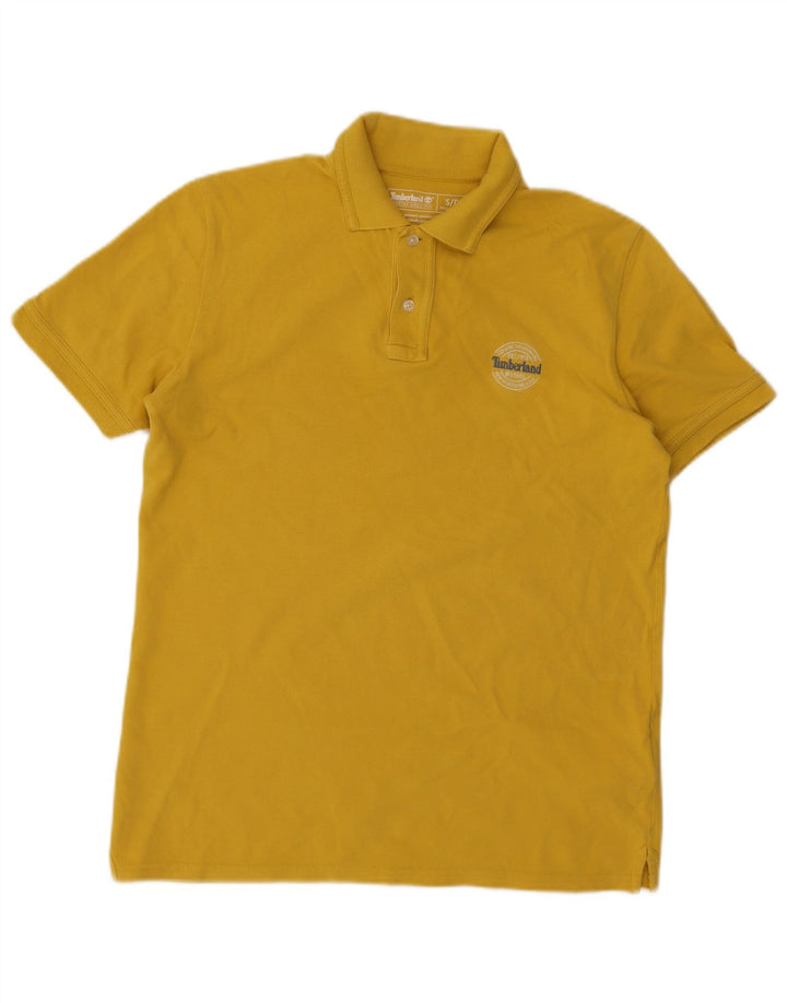 Camisa polo masculina Timberland Regular Fit pequeno algodão amarelo