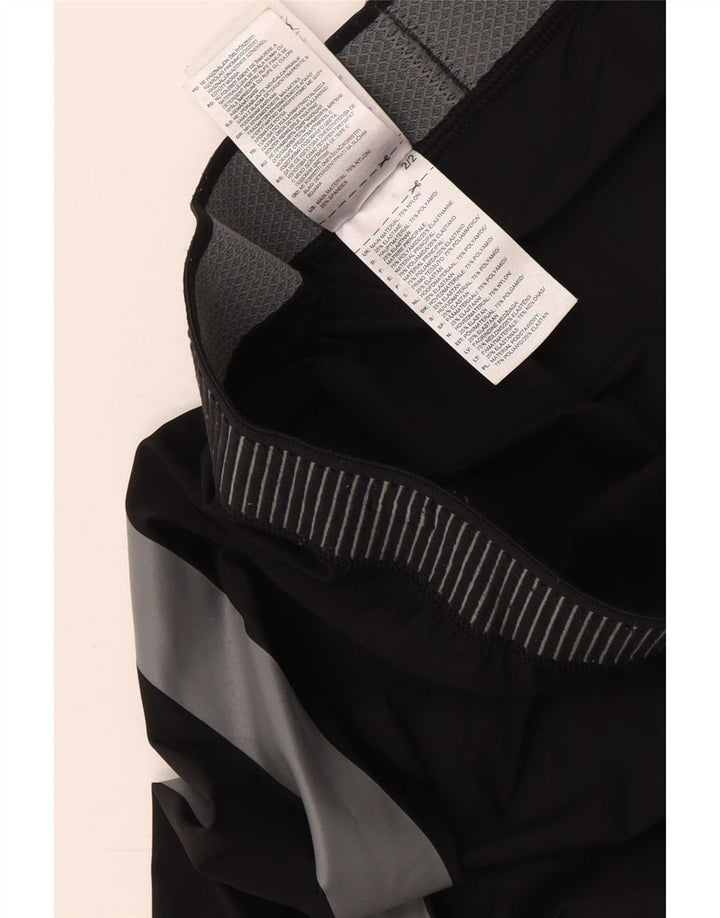 Adidas Mens Tech Fit Crop Leggings Grande Preto Colourblock Poliamida