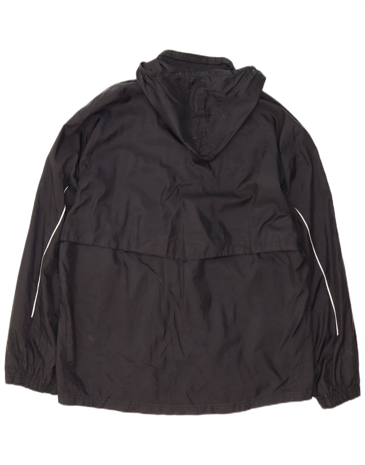 Jaqueta de chuva masculina PUMA com capuz UK 42 grande preto colorblock poliamida