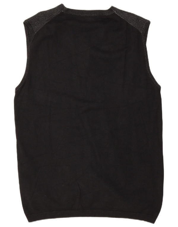 Suéter cardigã masculino sem mangas Datch 3XL viscose preta