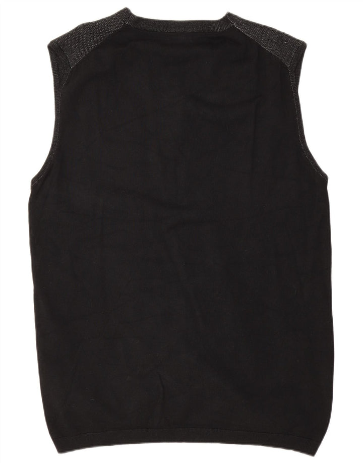 Suéter cardigã masculino sem mangas Datch 3XL viscose preta