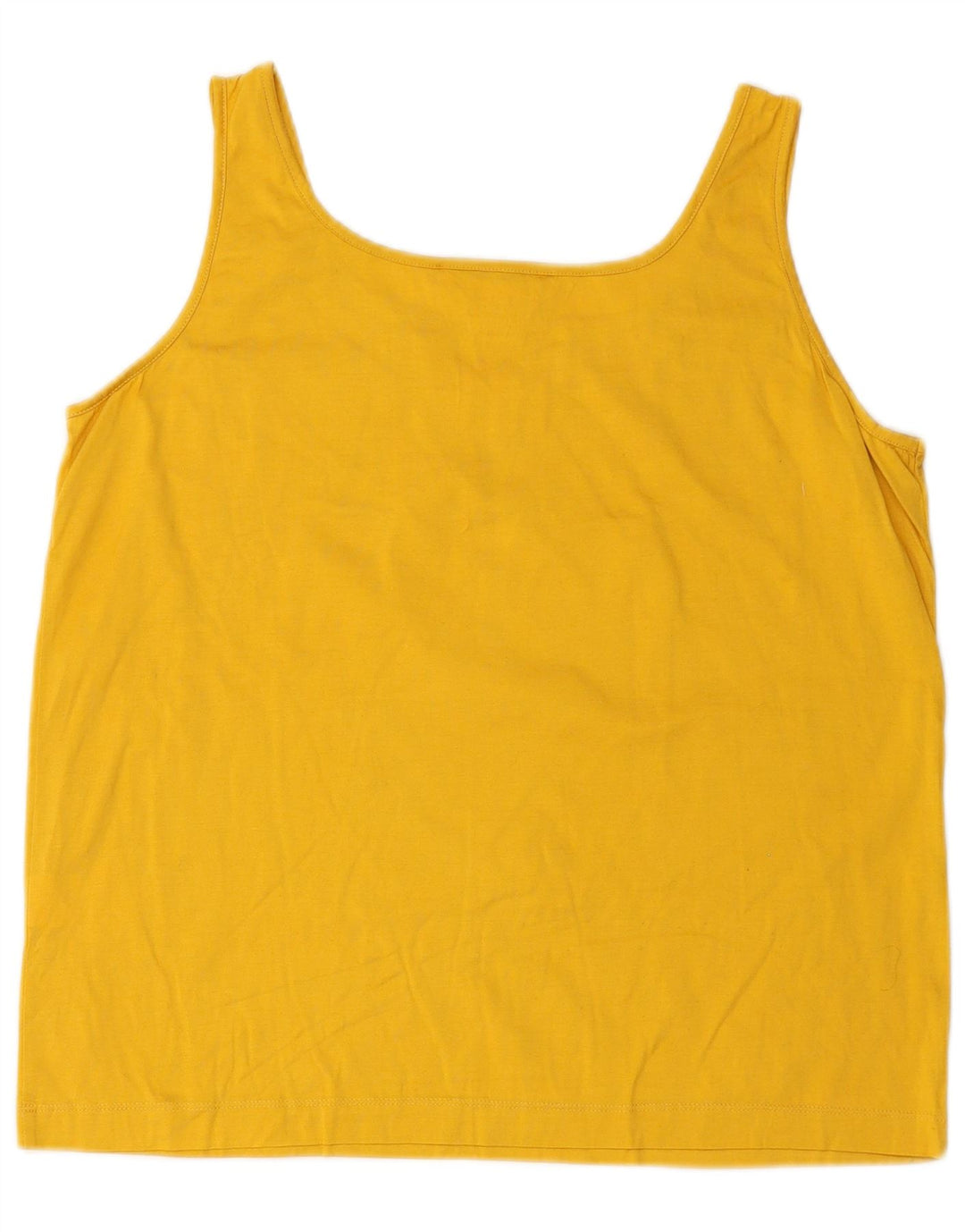 Top colete feminino MAX MARA UK 18 XL algodão amarelo