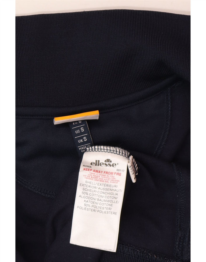 Ellesse Mens Treino Top Jaqueta Pequena Algodão Azul Marinho