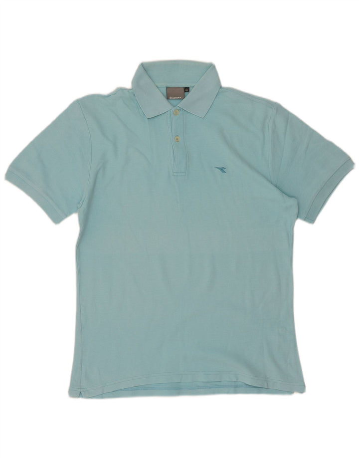 Camisa polo masculina Diadora algodão azul médio