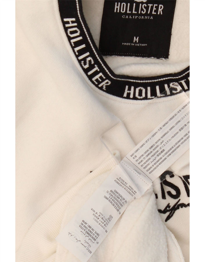 HOLLISTER moletom masculino gráfico jumper médio algodão branco
