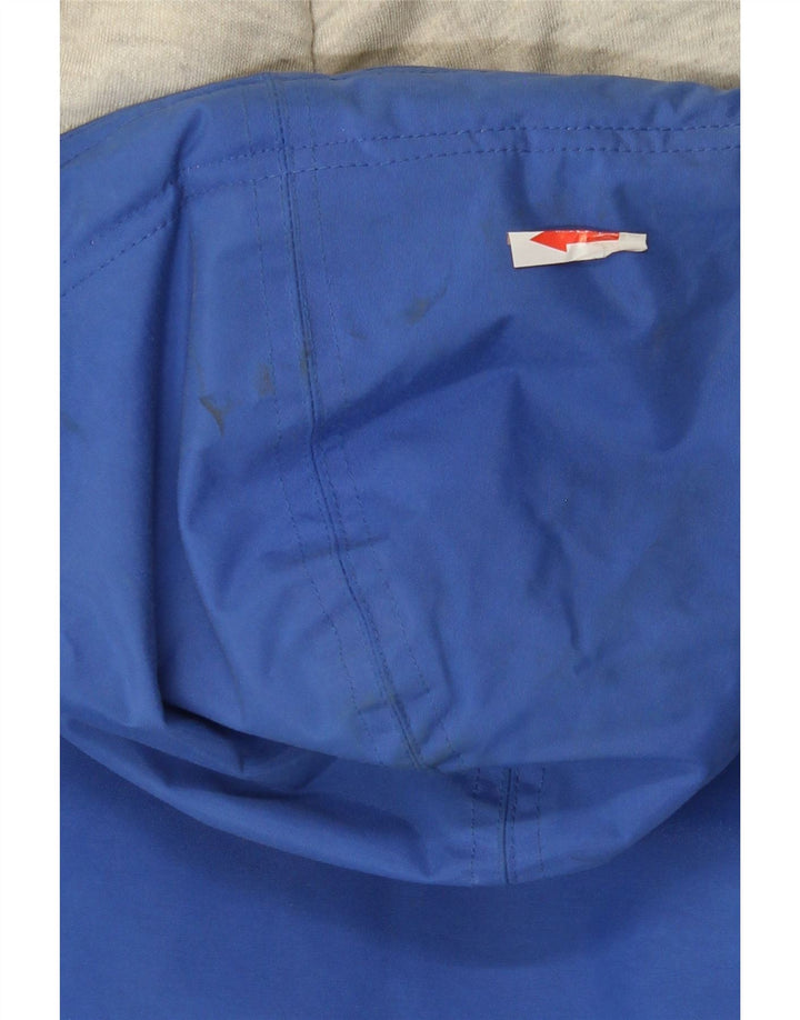 Jaqueta corta-vento masculina Reebok com capuz solto ajuste UK 38 poliamida azul médio
