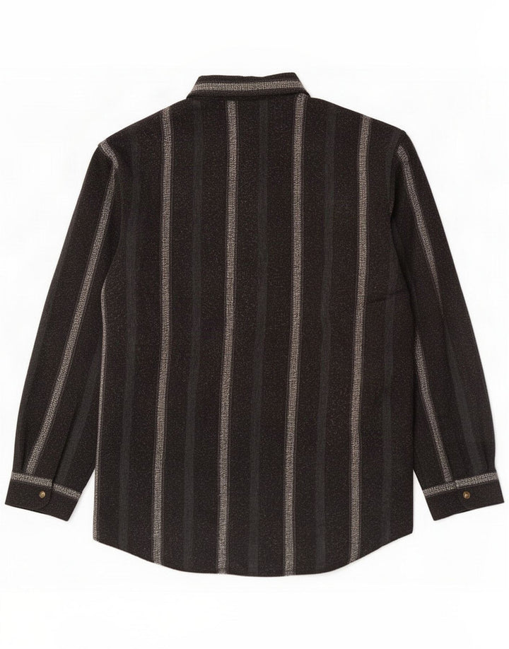 Camisa masculina vintage XL listrada cinza