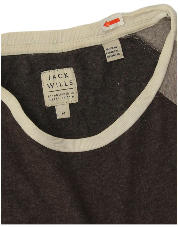 Camiseta masculina Jack Wills Top médio preto colorblock algodão