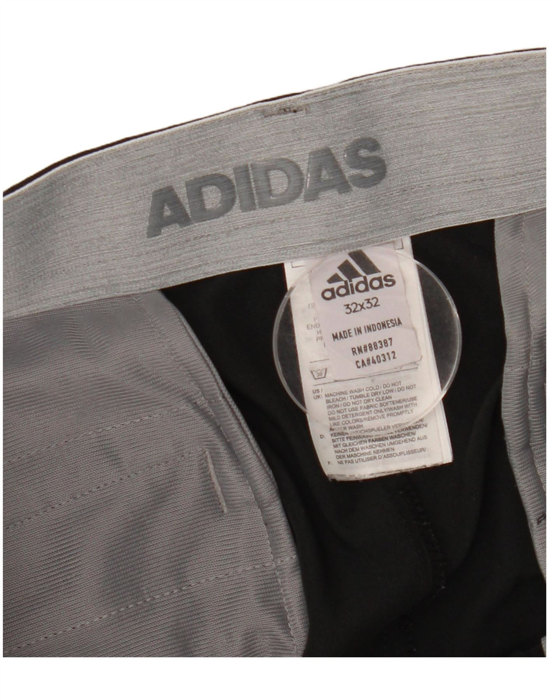 Calça Chino Reta Masculina Adidas W32 L32 Poliéster Preto