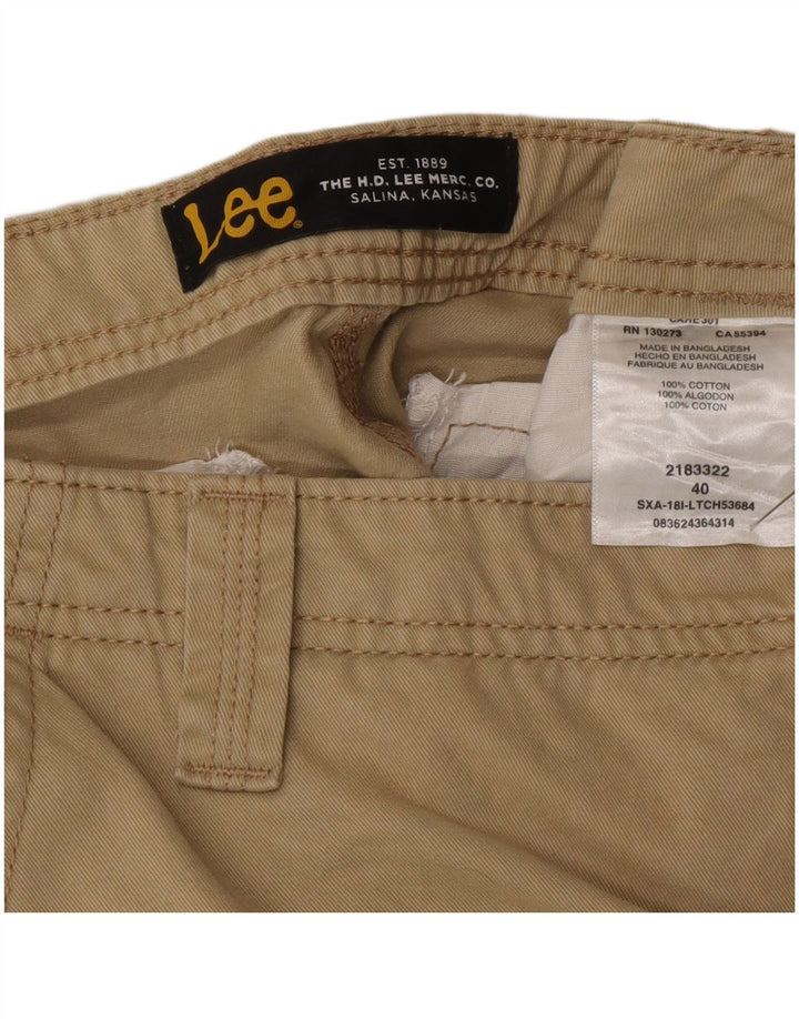 Shorts cargo masculinos Lee W40 XL algodão cáqui