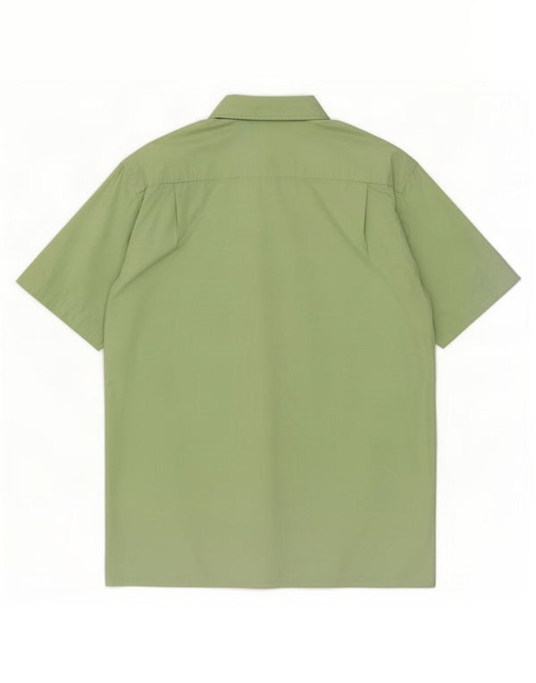 Camisa masculina diesel de manga curta algodão verde médio