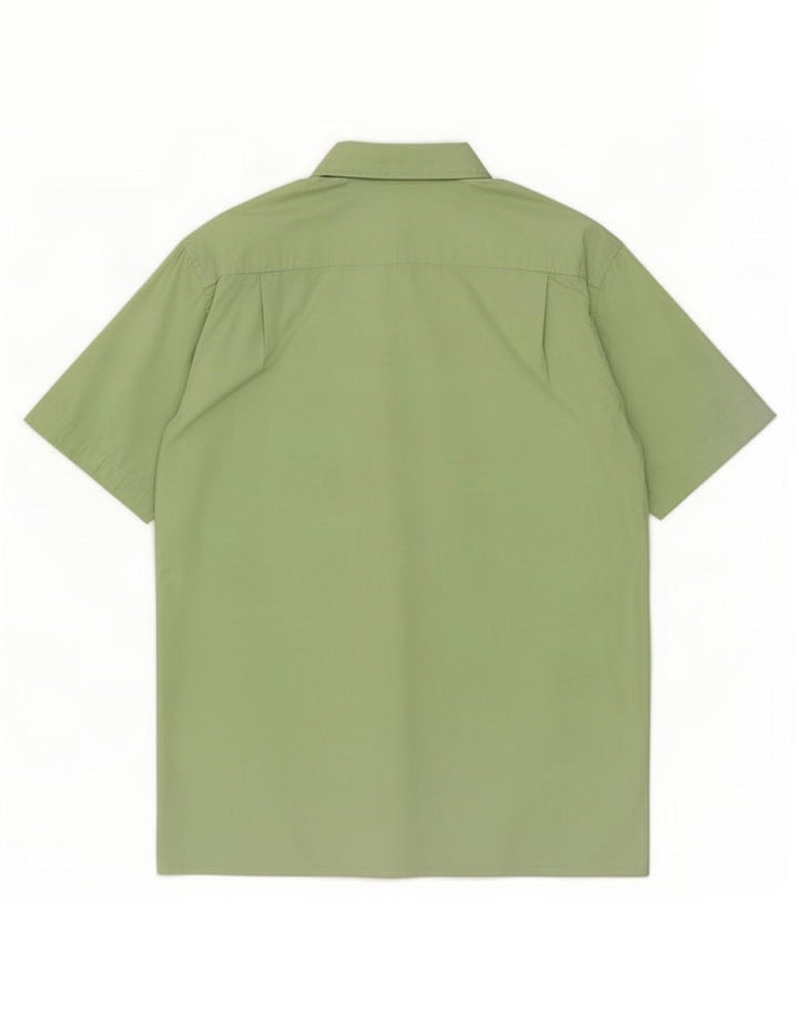 Camisa masculina diesel de manga curta algodão verde médio