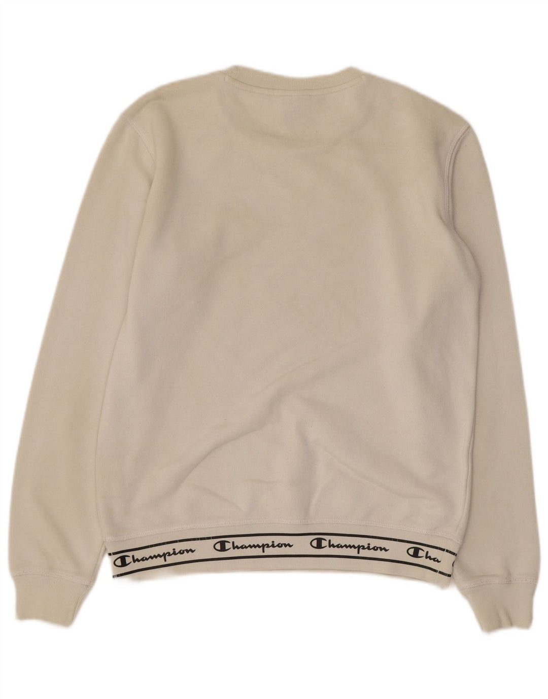 CHAMPION Suéter gráfico masculino pequeno algodão branco