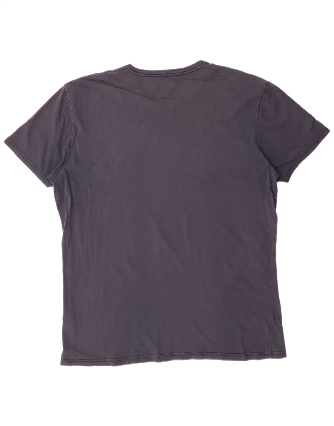 Camiseta gráfica geográfica masculina NAPAPIJRI Top 3XL algodão azul marinho