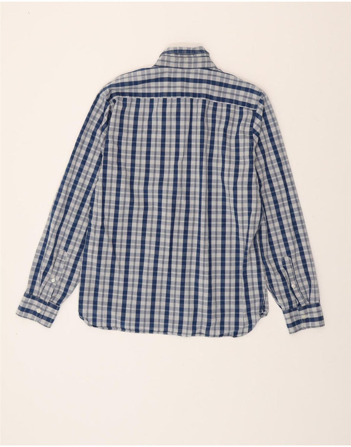 Camisa masculina LEVI'S de algodão xadrez azul médio