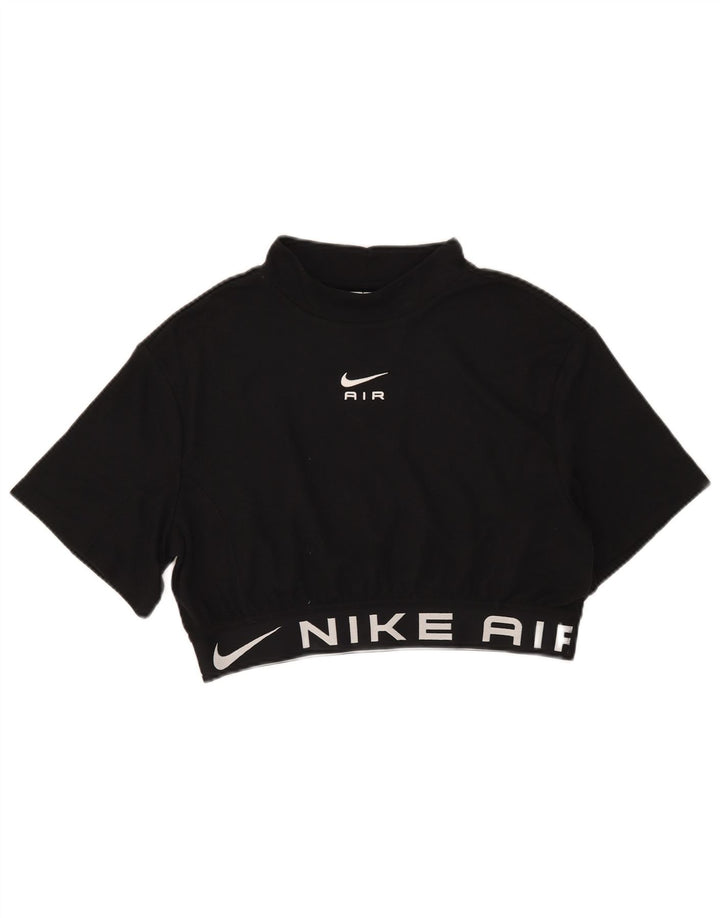 Camiseta feminina Nike Crop Graphic Top UK 14 Médio Preto Poliéster