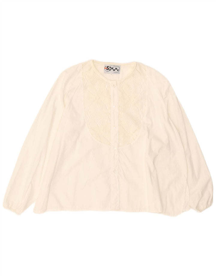 Blusa feminina SIMONE IT 46 grande algodão branco