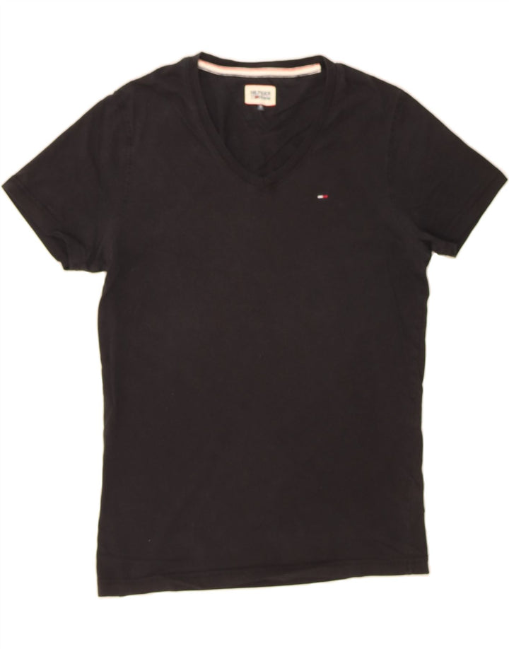 TOMMY HILFIGER Mens T-Shirt Top Medium Black Cotton Vintage Tommy Hilfiger and Second-Hand Tommy Hilfiger from Messina Hembry 