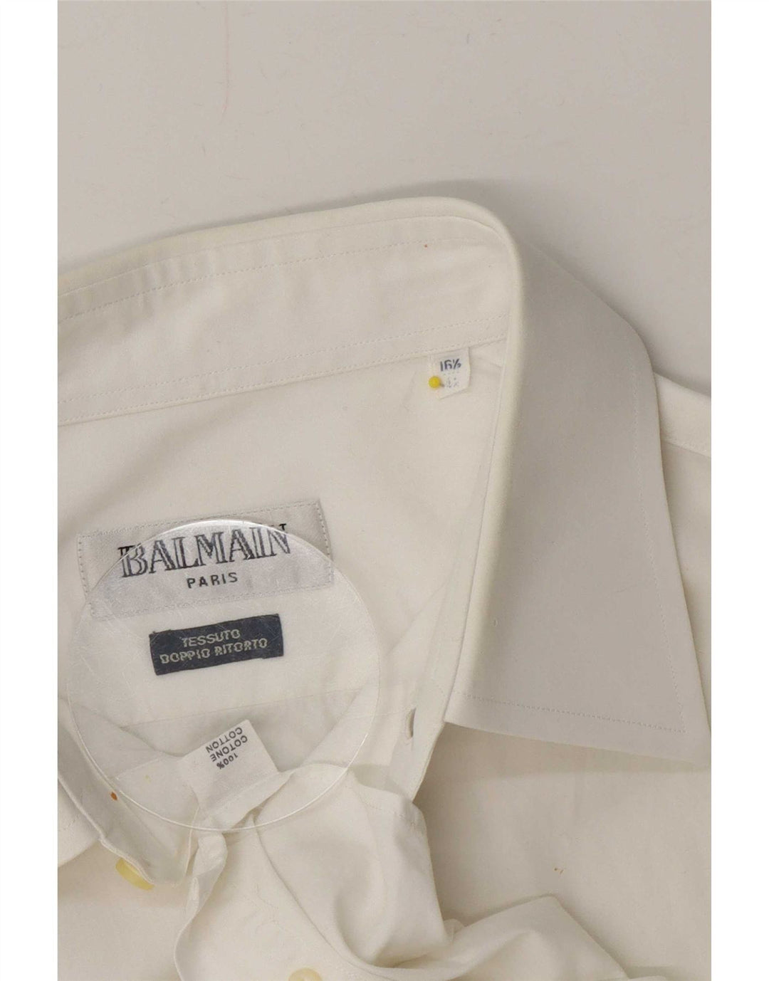Camisa masculina Balmain tamanho 42 algodão branco grande