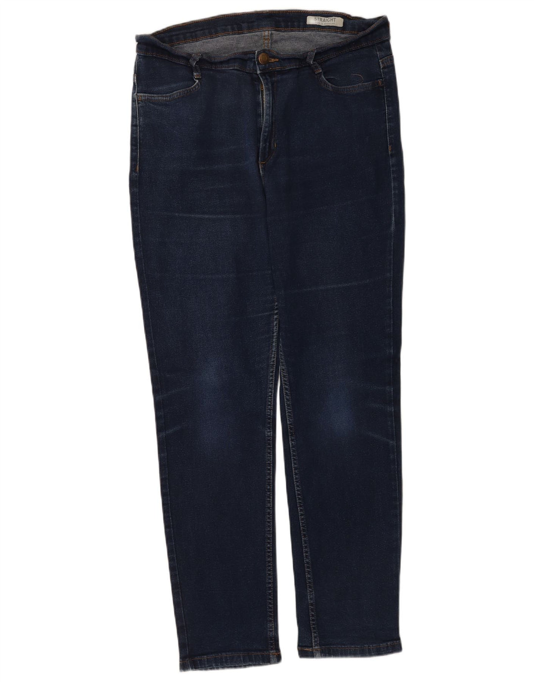Jeans Marks & Spencer Regular Straight Feminino Reino Unido 16 Grande W34 L28 Azul Marinho