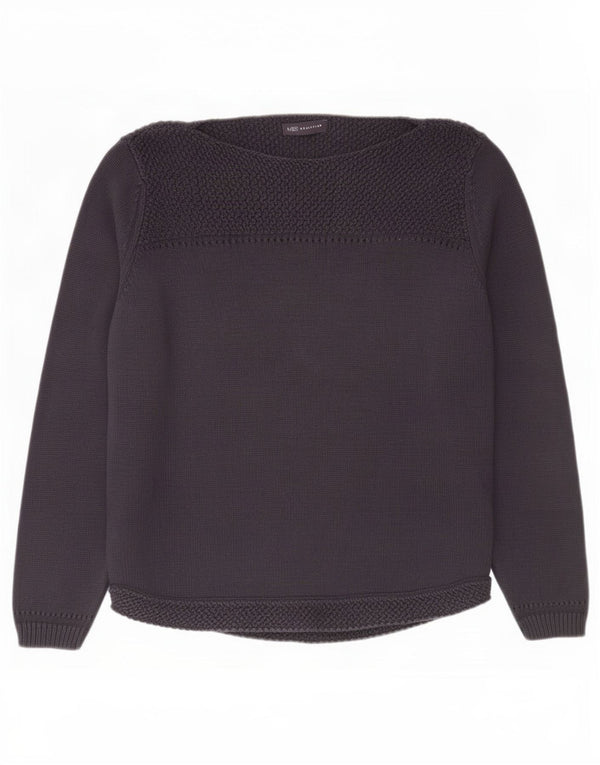 Suéter feminino Marks & Spencer com gola canoa Reino Unido 16 grande azul marinho