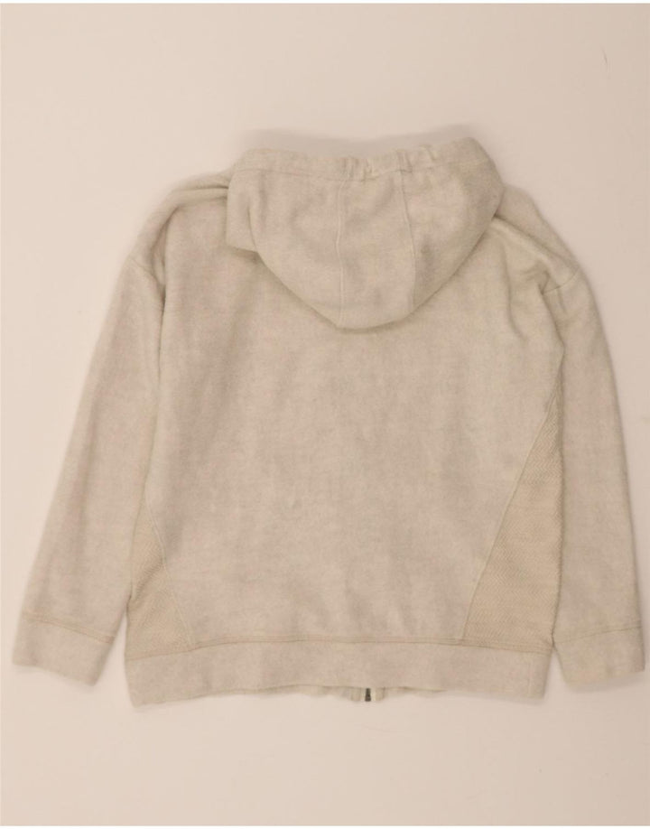 FAT FACE Womens Zip Hoodie Sweater UK 10 Small Off White Cotton Vintage Fat Face and Second-Hand Fat Face from Messina Hembry 