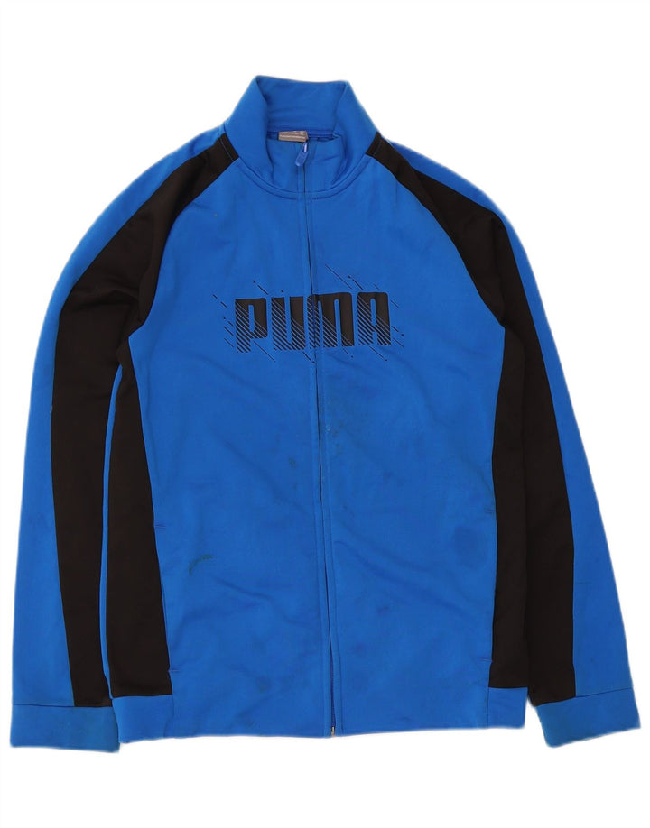 Jaqueta Puma Boys Graphic Tracksuit Top 13-14 anos Azul Colorblock