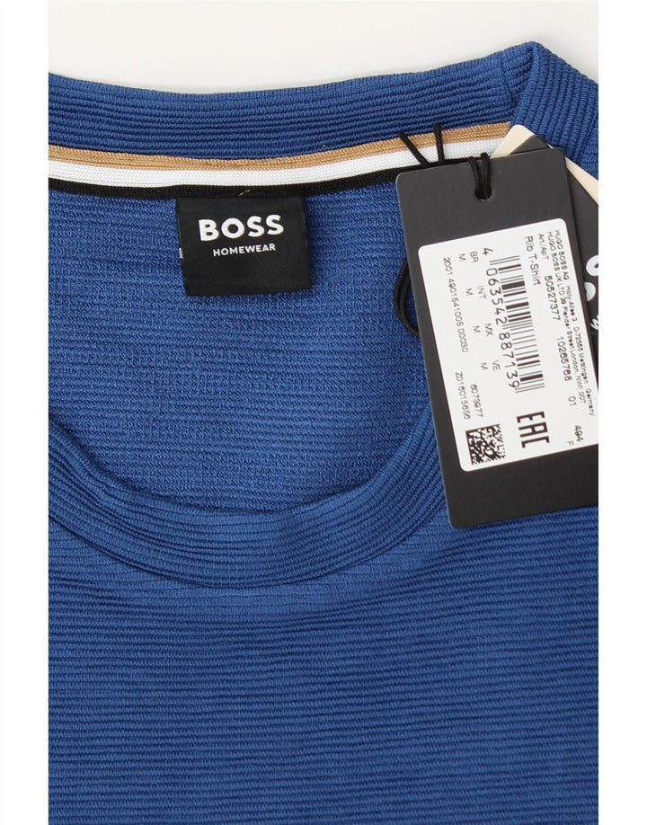 Camiseta masculina Hugo Boss Top Médio Azul Modal