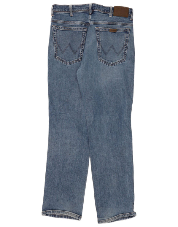 Wrangler masculino regular fit jeans reto W36 L32 algodão azul