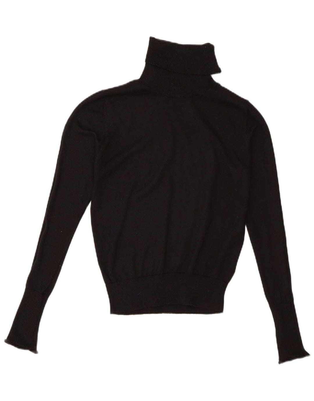 Suéter feminino Zara com gola redonda e poliéster preto pequeno Reino Unido 10