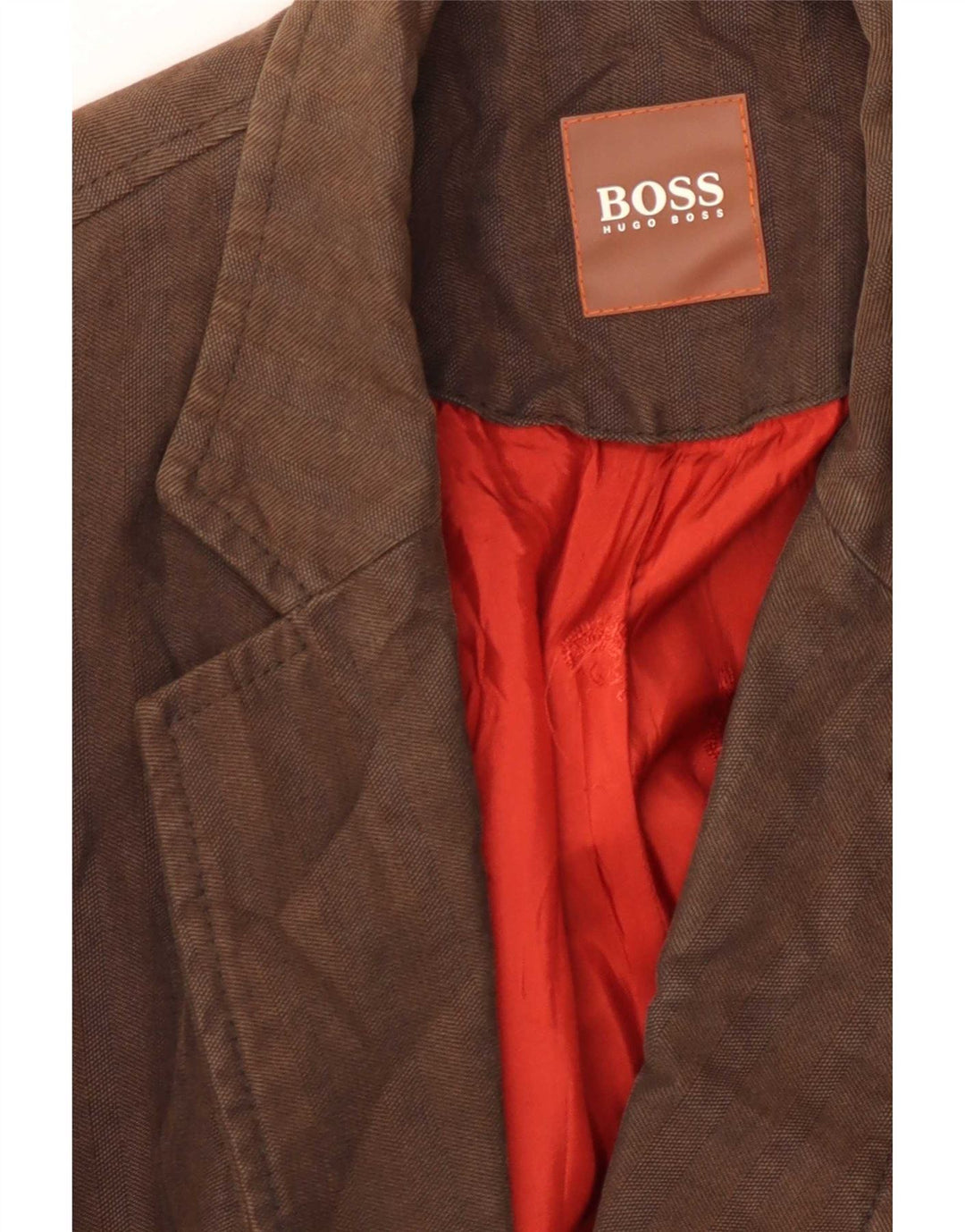 Jaqueta Blazer Masculina Hugo Boss com 2 Botões EU 54 2XL Algodão Marrom