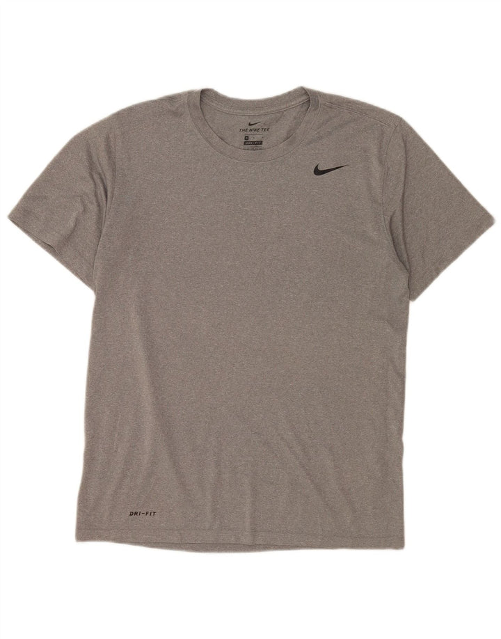 Camiseta Nike Masculina Dri Fit Top Cinza Médio Poliéster