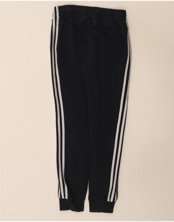 Calça de treino feminina Adidas Joggers UK 12/14 médio azul marinho algodão