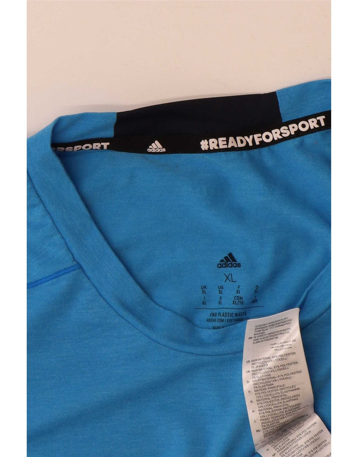 Camiseta masculina Adidas Top XL azul poliéster