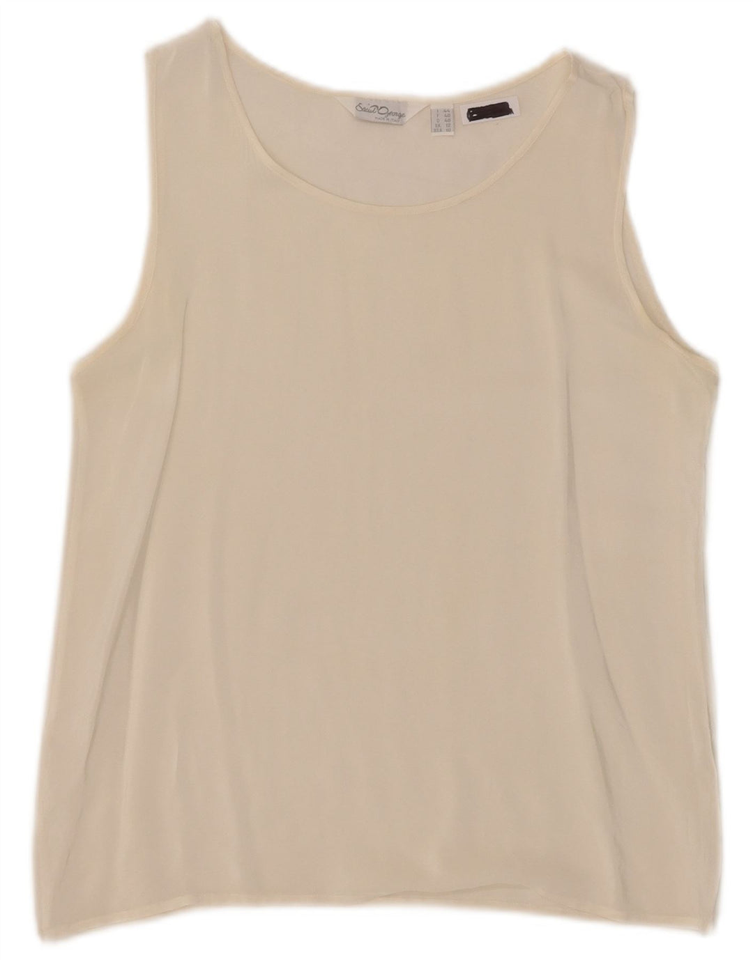 Blusa feminina sem mangas Saint George UK 12 médio off white
