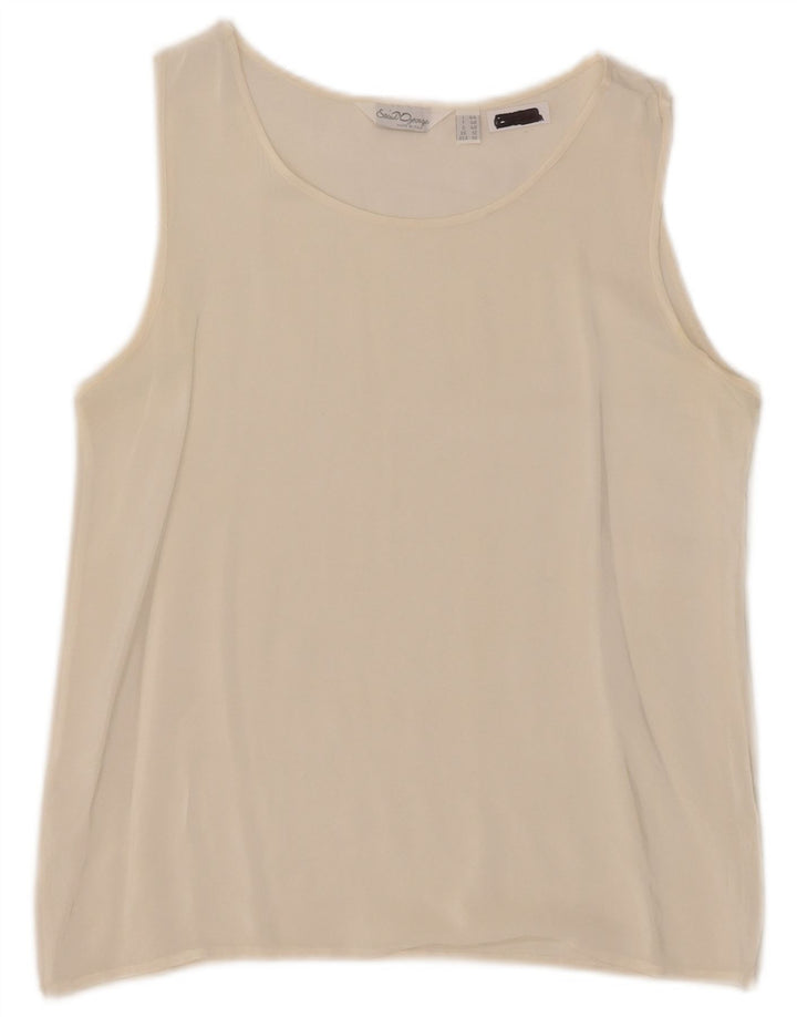 Blusa feminina sem mangas Saint George UK 12 médio off white