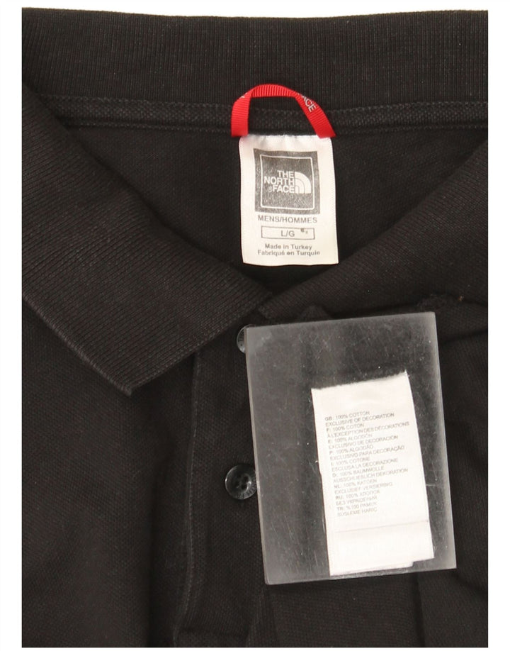Camisa polo masculina The North Face grande algodão preto