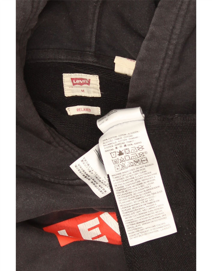 Suéter masculino Levi's Relaxed Graphic com capuz cinza médio algodão