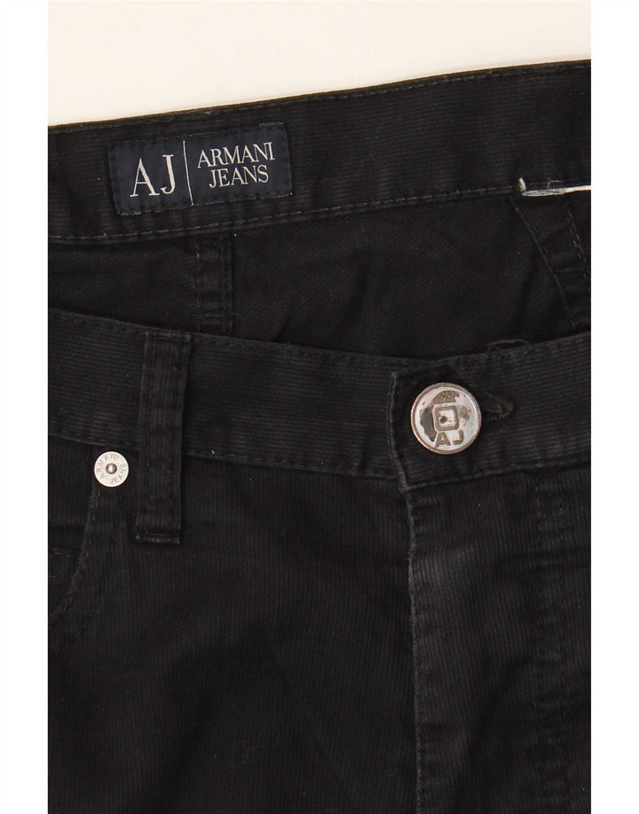 Calça casual reta masculina Armani W32 L28 preta