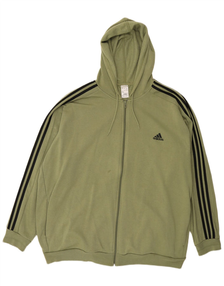 Adidas masculino zip moletom com capuz 3xl algodão cáqui