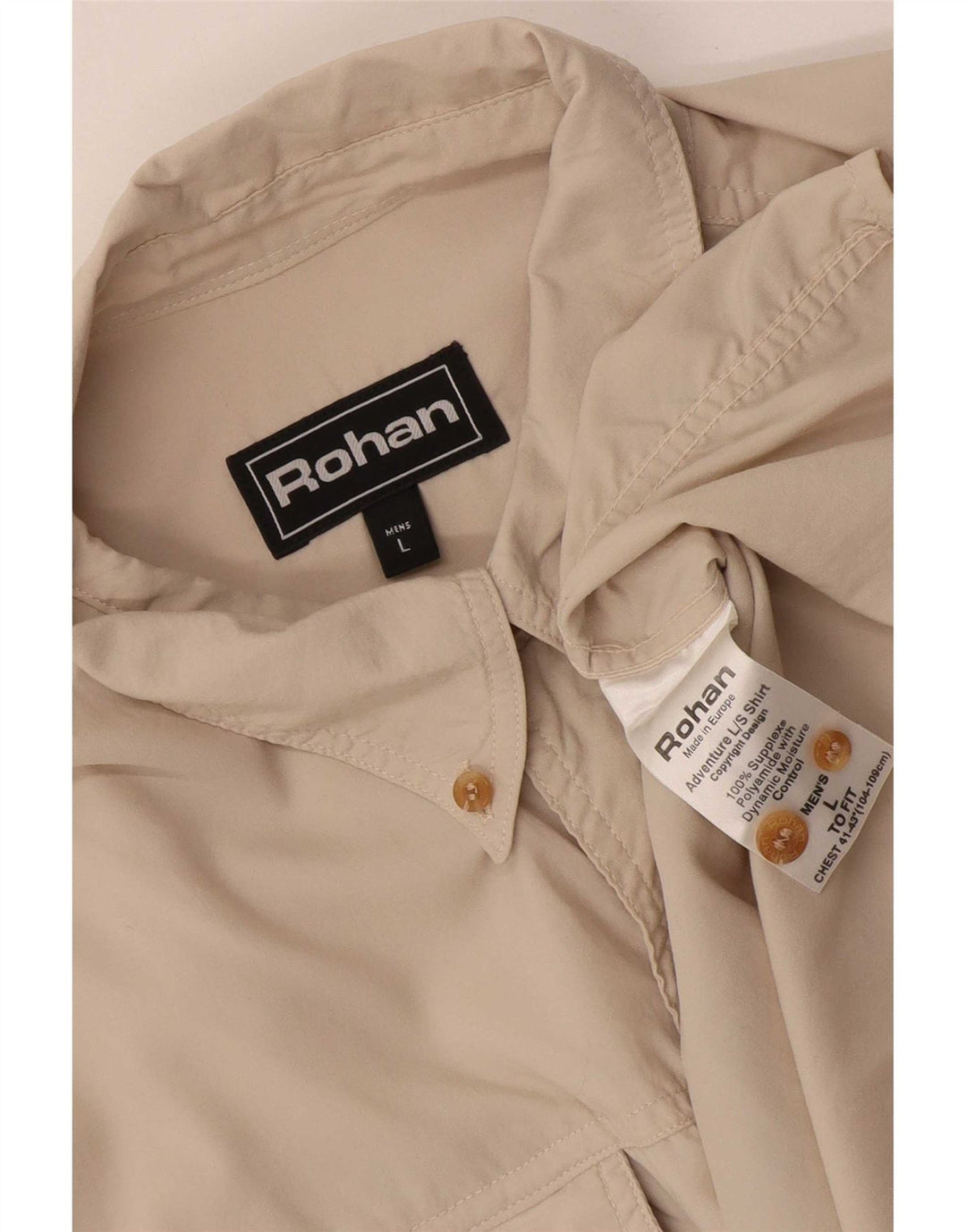 Camisa masculina Rohan grande poliamida bege